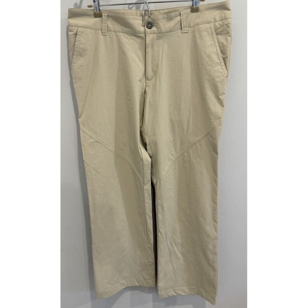 Columbia Stone Tan Omni Shade Sun Protection Hiking Pants Nylon Size 14